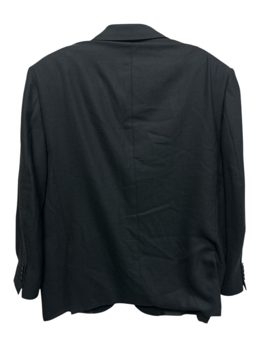 Zegna Black Wool Twill 2 Button Men's Blazer Black / 54