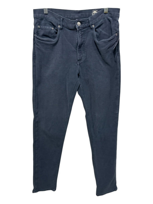 Faherty Size 32 Blue Cotton Blend Solid Slim Khakis Men's Pants Blue / 32