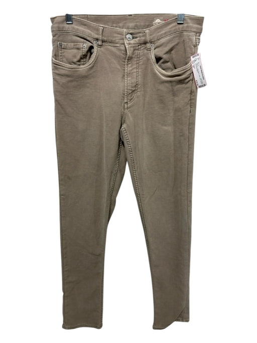 Faherty Size 32 Tan Cotton Blend Solid Slim Khakis Men's Pants Tan / 32