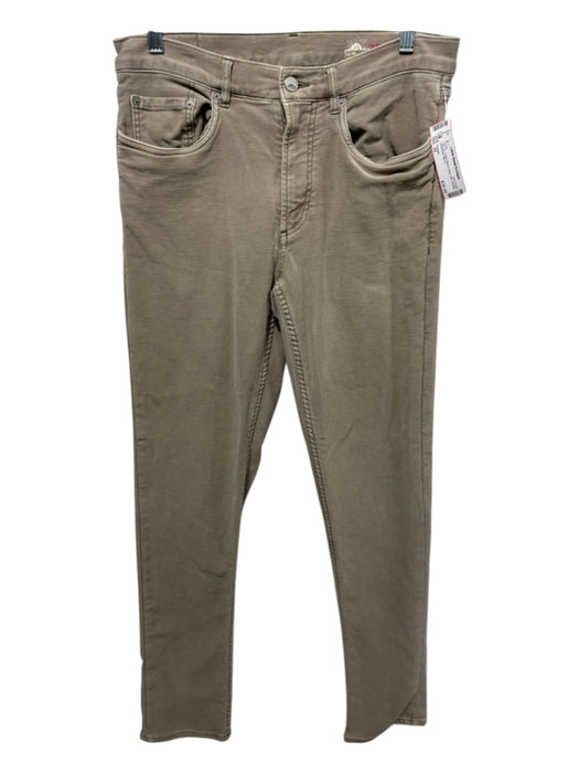 Faherty Size 32 Tan Cotton Blend Solid Slim Khakis Men's Pants Tan / 32