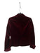 J Crew Size 6 Maroon Cotton Hook Clasp Faux Pockets Deep V Velvet Jacket Maroon / 6