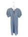 Maeve Size XS Blue & Green Cotton Striped Short Sleeve Lace Up Midi Dress Blue & Green / XS