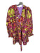 Marie Oliver Size S Orange & Purple Recycled Polyester Long Balloon Sleeve Dress Orange & Purple / S