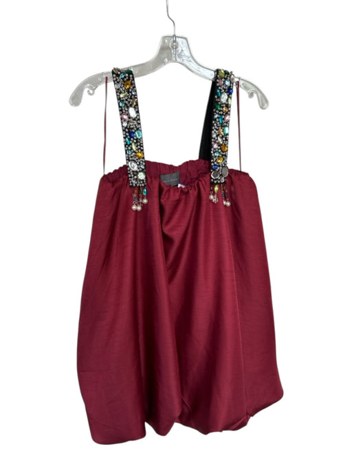 Sunday in Brooklyn Size S Burgundy Polyester Blend balloon Mini Dress Burgundy / S