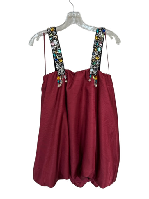 Sunday in Brooklyn Size S Burgundy Polyester Blend balloon Mini Dress Burgundy / S