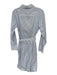 Generation Love Size 4 Blue & White Cotton Blend Button Up Long Sleeve Dress Blue & White / 4