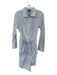 Generation Love Size 4 Blue & White Cotton Blend Button Up Long Sleeve Dress Blue & White / 4