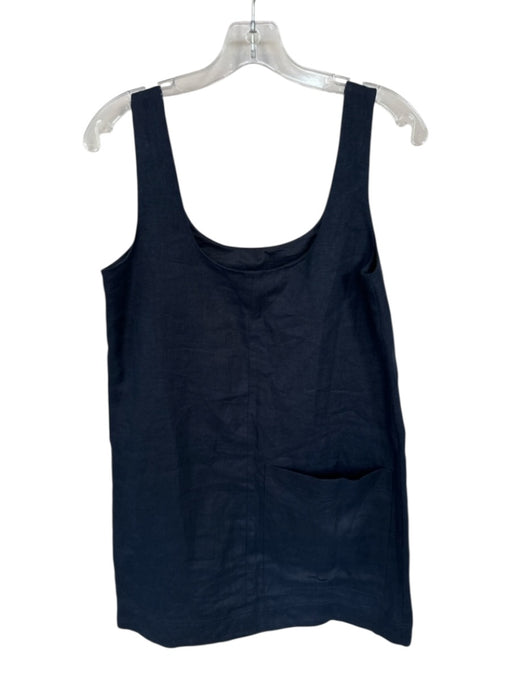 Banana Republic Size XS Navy Cotton Scoop Neck Front & Back Pockets Mini Dress Navy / XS