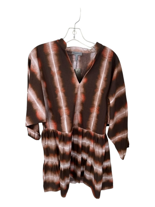 Conditions Apply Size XS Brown & Orange Long Sleeve Ombre Dress Brown & Orange / XS