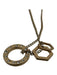 All Saints Bronze Chain Charms Lobster Clasp Stones Necklace Bronze