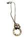 All Saints Bronze Chain Charms Lobster Clasp Stones Necklace Bronze