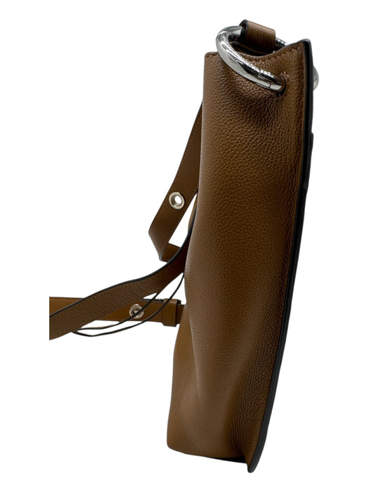 Rebecca Minkoff Yellow Brown Leather Mixed Tone Hardware Snap Closure Bag Yellow Brown