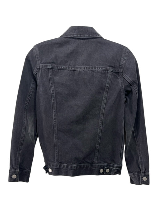 Madewell Size XS Washed Black Cotton Denim Button Pockets Button Closure Jacket Washed Black / XS