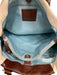Coach Beige & Brown Leather Keychain Crossbody Magnetic Close Shoulder Bag Beige & Brown / M