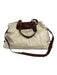 Coach Beige & Brown Leather Keychain Crossbody Magnetic Close Shoulder Bag Beige & Brown / M
