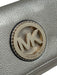 Michael Kors Gold Leather Logo Snap Closure Clutch Wallets Gold