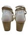 Alohas Shoe Size 39 Beige Suede Square Toe Strappy Ankle Strap Sandals Beige / 39