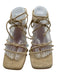 Alohas Shoe Size 39 Beige Suede Square Toe Strappy Ankle Strap Sandals Beige / 39
