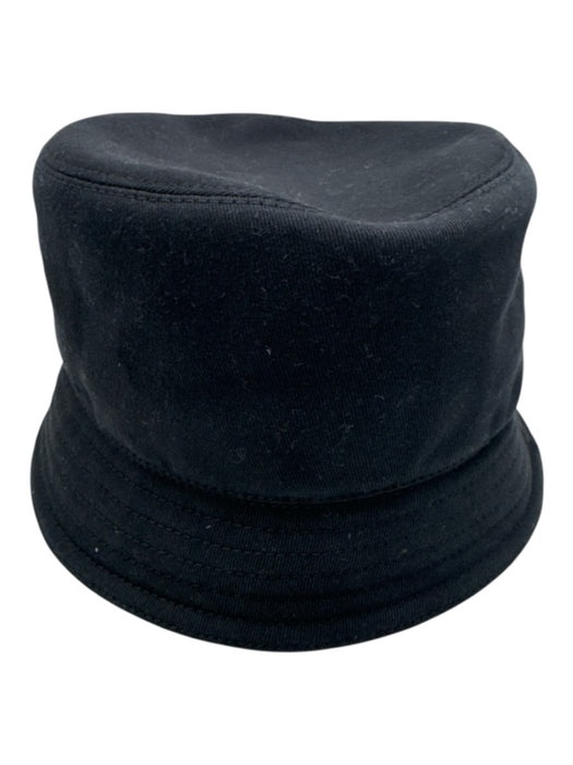Courreges Black Cotton Logo Stitch Detail Bucket Hat Black / S