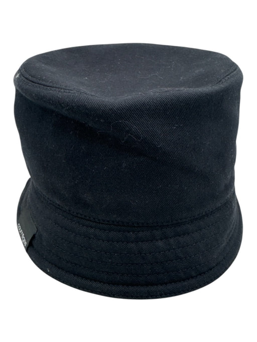 Courreges Black Cotton Logo Stitch Detail Bucket Hat Black / S