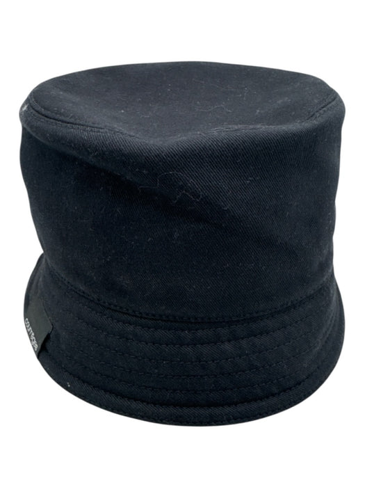Courreges Black Cotton Logo Stitch Detail Bucket Hat Black / S