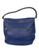 Cole Haan Cobalt Blue Pebble Leather Magnetic  Flap Bag Cobalt Blue