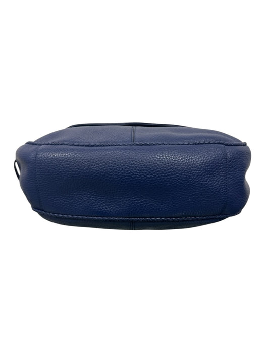 Cole Haan Cobalt Blue Pebble Leather Magnetic  Flap Bag Cobalt Blue