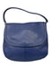 Cole Haan Cobalt Blue Pebble Leather Magnetic  Flap Bag Cobalt Blue