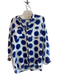 Boden Size 12 White & Blue Linen Button Down Long Sleeve Collared Top White & Blue / 12