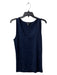 St John Size Large Navy Viscose & wool Sleeveless Ribbed Scoop Neck Top Navy / Large