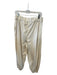 Free People Size L Cream Cotton Elastic Waist Wide Leg Jogger Pants Cream / L