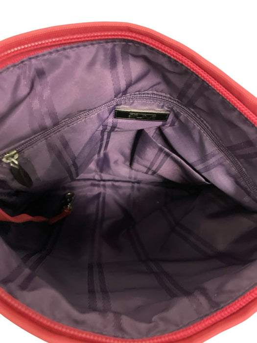 Tumi Red Nylon Zip Magnetic Close Crossbody Bag Red / M