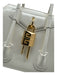 Givenchy White & Gold Calfskin Leather 2 Handles Gold Hardware Crossbody Bag White & Gold / XS