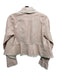 Sarah Stewart Size S Blush Pink Leather Raw Edge Open Front Moto Jacket Blush Pink / S