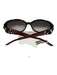 Judith Leiber Red & Black Acetate Rhinestone Detail Gradient Lens Sunglasses Red & Black