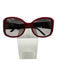 Judith Leiber Red & Black Acetate Rhinestone Detail Gradient Lens Sunglasses Red & Black