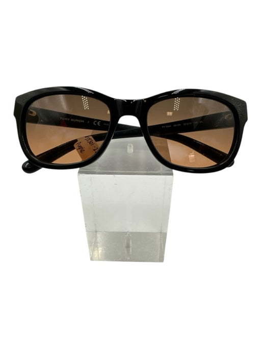 Tory Burch Black & Brown Acetate Tinted Lens Gradient Lens Wayfarer Sunglasses Black & Brown