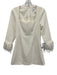 Likely Size 4 Cream White Polyester Blend Ostrich Feathers 3/4 Sleeve Dress Cream White / 4