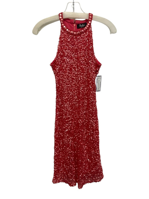 Parker Black Size Est S Coral Pink Nylon Sleeveless Sequined Beaded Detail Dress Coral Pink / Est S