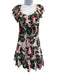 Lovers and Friends Size S White, Pink & Green Rayon Botanical Striped Dress White, Pink & Green / S