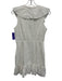 Milly Size 4 White Cotton Floral Eyelet Sleeveless V Neck Ruffle Detail Dress White / 4