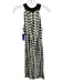Carmen Marc Valvo Size 4 White & Black Rayon Blend Polka Dots Sleeveless Dress White & Black / 4