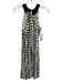 Carmen Marc Valvo Size 4 White & Black Rayon Blend Polka Dots Sleeveless Dress White & Black / 4