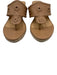 Jack Rogers Shoe Size 9 Beige Leather Upper Thong Whipstitch Wedge Mule Sandals Beige / 9