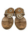 Jack Rogers Shoe Size 9 Beige Cork & Leather Thong Whipstitch Wedge Mule Sandals Beige / 9