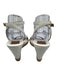 Tory Burch Shoe Size 9 White Leather Upper Ankle Buckle Quilted Detail Sandals White / 9