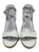 Tory Burch Shoe Size 9 White Leather Upper Ankle Buckle Quilted Detail Sandals White / 9