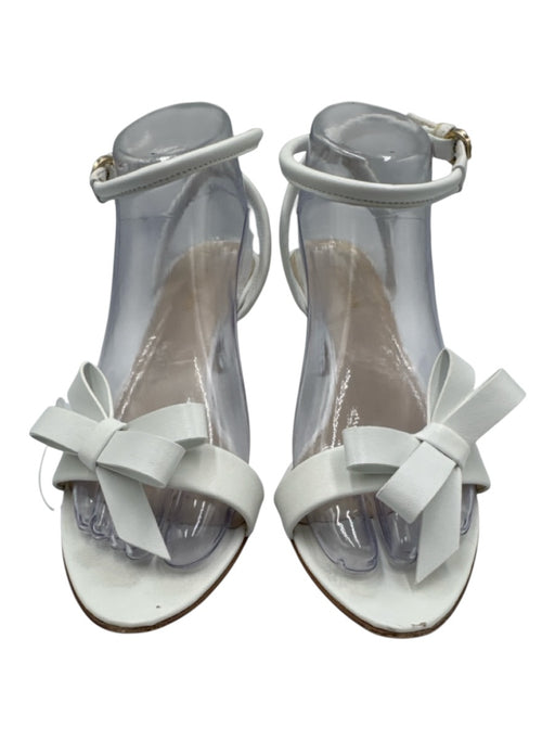 Prota Fiori Shoe Size 39.5 White Synthetic Upper Box Bag Ankle Buckle Sandals White / 39.5