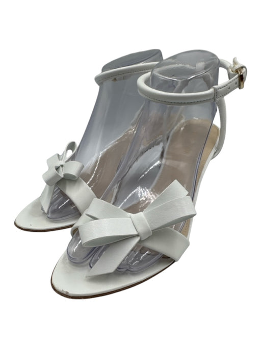Prota Fiori Shoe Size 39.5 White Synthetic Upper Box Bag Ankle Buckle Sandals White / 39.5