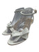 Prota Fiori Shoe Size 39.5 White Synthetic Upper Box Bag Ankle Buckle Sandals White / 39.5